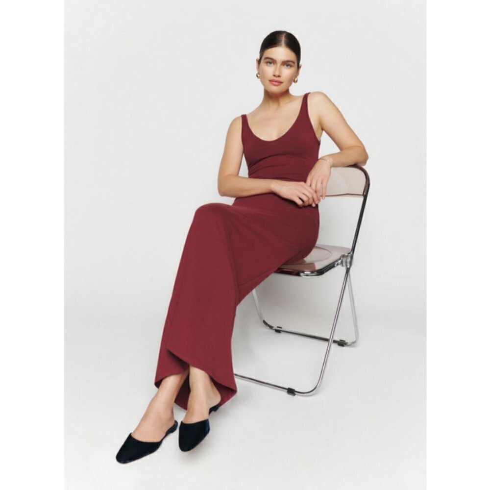 💕REFORMATION💕 Tyra Knit Dress ~ Chianti Small S NWT